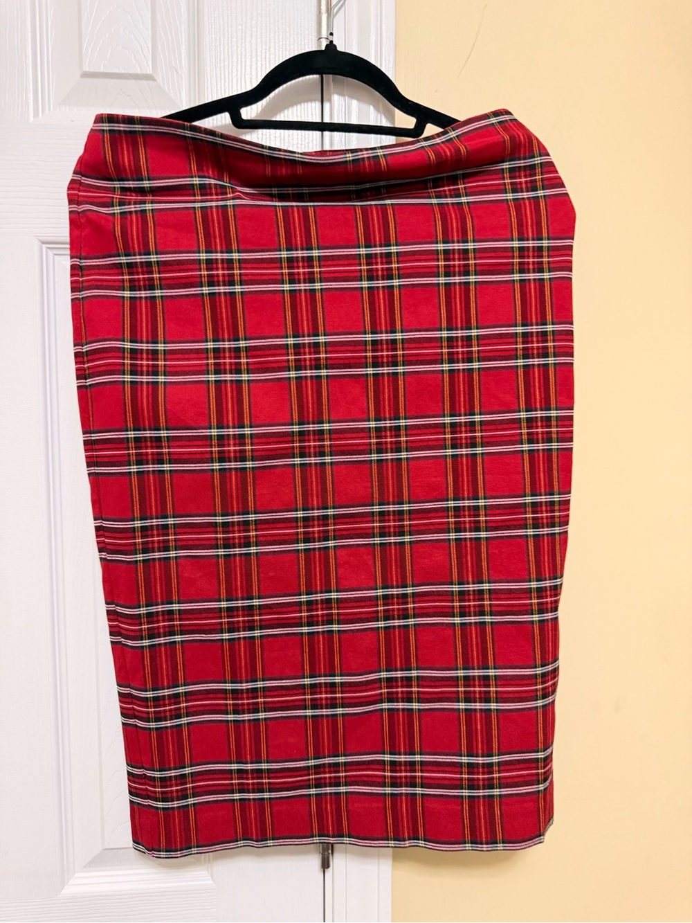 Red Plaid Pencil Skirt - Classic Tartan Women’s Skirt